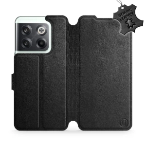 Etui ze skóry naturalnej do OnePlus 10T - wzór Black Leather