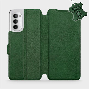 Phone Case Motorola Moto G82 5G - Design Green Leather