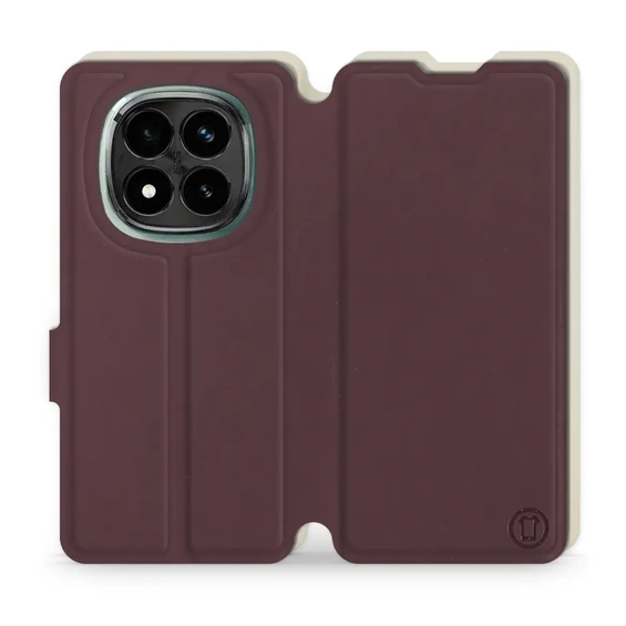 Phone Case Xiaomi Redmi Note 14 Pro Plus 5G - Design Burgundy with Platinum