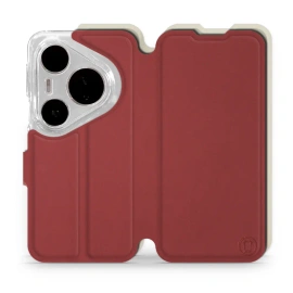 Phone Case Huawei Pura 80 Pro - Design Dark Red with Platinum