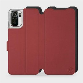 Phone Case Xiaomi Redmi Note 10 - Design Dark Red with Black