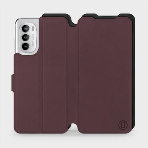 Phone Case Motorola Moto G82 5G - Design Burgundy with Black