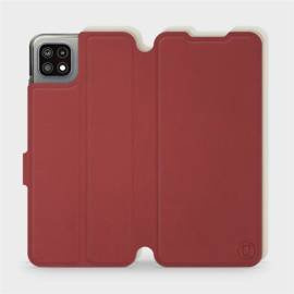 Phone Case Samsung Galaxy A22 5G - Design Dark Red with Platinum