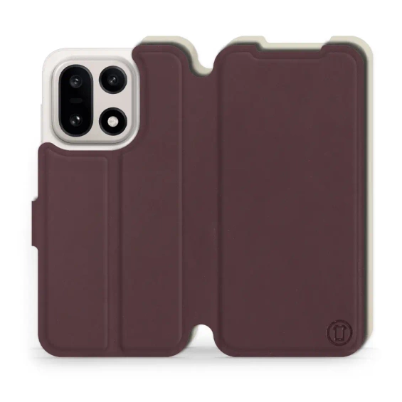 Hülle für OnePlus 15 - Farbe Burgund mit Platin