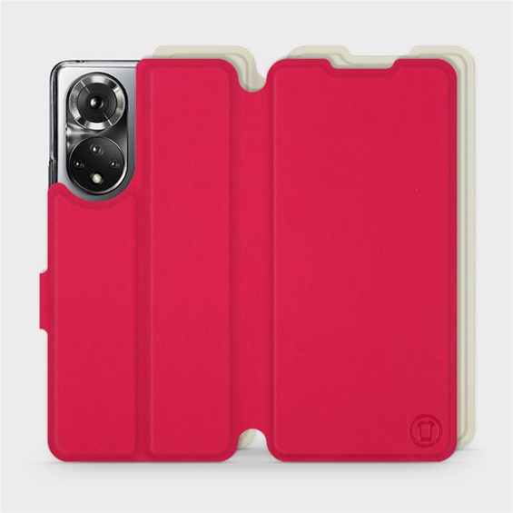 Etui Soft Touch do Huawei Honor 50 - wzór Żywa czerwień z platyną