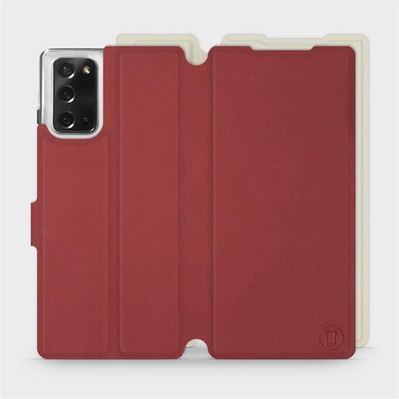 Etui Soft Touch do Samsung Galaxy Note 20 - wzór Zachodząca czerwień z platyną