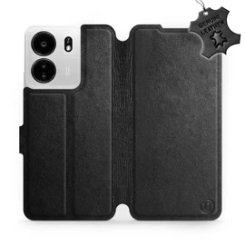 Phone Case Xiaomi POCO C65 - Design Black Leather