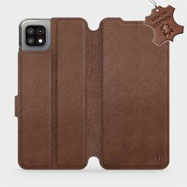 Phone Case Samsung Galaxy A22 5G - Design Brown Leather