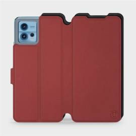 Phone Case Motorola Moto G72 - Design Dark Red with Black