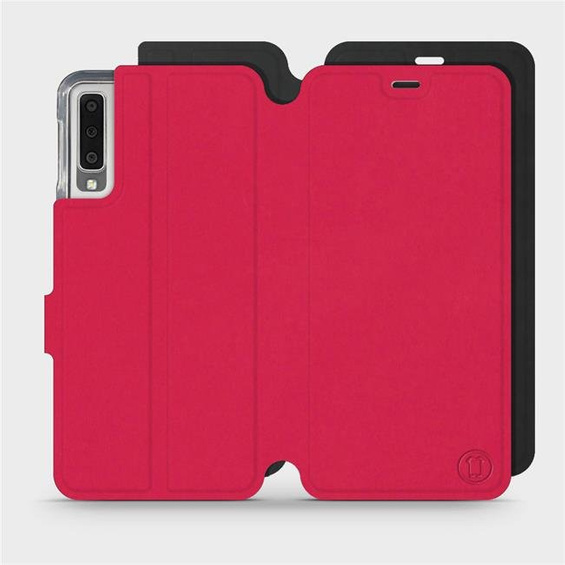 Hülle für Samsung Galaxy A7 2018 - Farbe Rot mit Schwarz