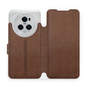 Phone Case Huawei Honor Magic5 Pro 5G - Design Brown Leather
