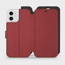 Phone Case Apple iPhone 12 - Design Dark Red with Black