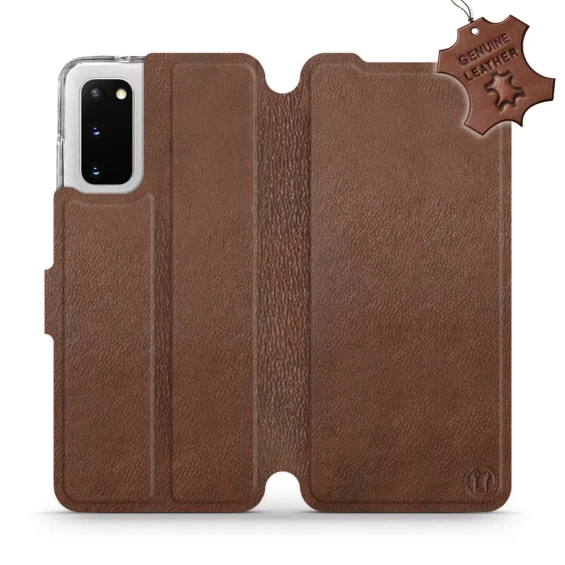 Phone Case Samsung Galaxy S20 - Design Brown Leather
