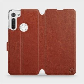 Phone Case Motorola Moto G8 - Design Brown&Orange