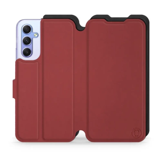 Phone Case Samsung Galaxy A34 5G - Design Dark Red with Black