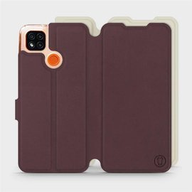 Phone Case Xiaomi Redmi 9C - Design Burgundy with Platinum