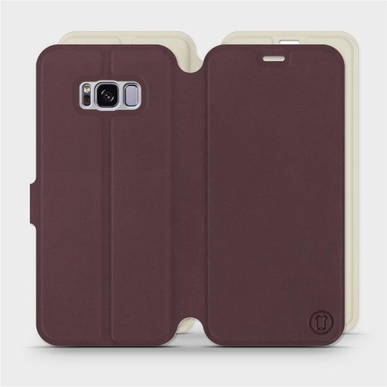 Phone Case Samsung Galaxy S8 Plus - Design Burgundy with Platinum