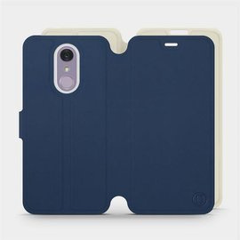 Phone Case LG Q7 - Design Navy with Platinum