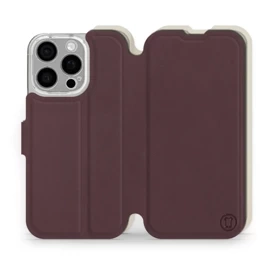 Phone Case Apple iPhone 16 Pro - Design Burgundy with Platinum