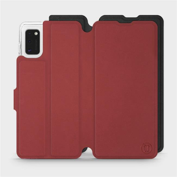 Phone Case Samsung Galaxy A41 - Design Dark Red with Black