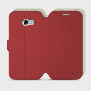 Phone Case Samsung Galaxy A5 2017 - Design Dark Red with Platinum