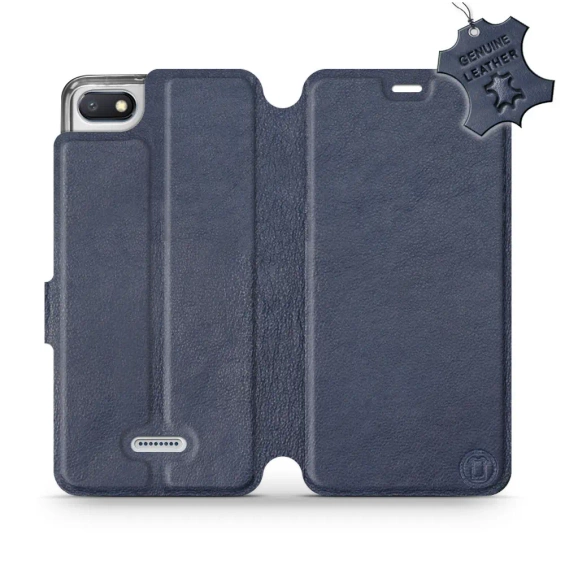 Phone Case Xiaomi Redmi 6A - Design Blue Leather