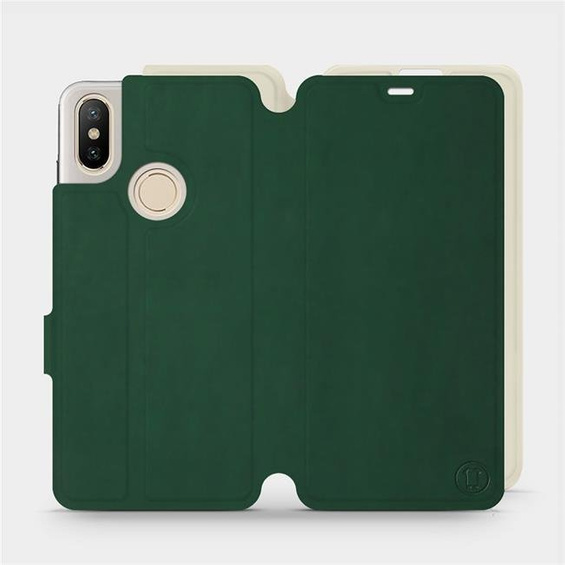 Etui Soft Touch do Xiaomi Mi A2 - wzór Miejska zieleń z platyną