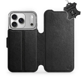 Phone Case Apple iPhone 17 Pro - Design Black Leather