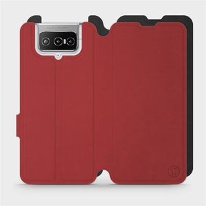 Phone Case Asus Zenfone 7 ZS670KS - Design Dark Red with Black
