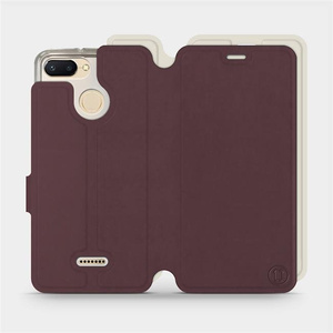 Phone Case Xiaomi Redmi 6 - Design Burgundy with Platinum