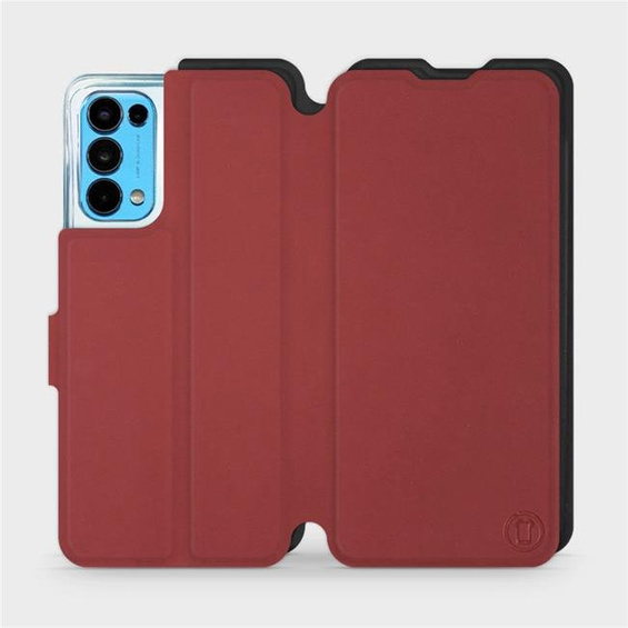 Phone Case OPPO RENO 5 5G - Design Dark Red with Black