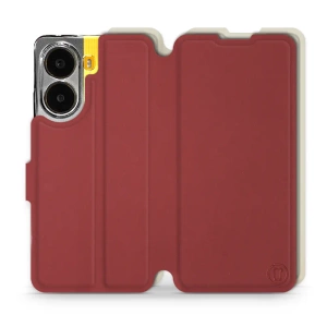 Phone Case Xiaomi POCO X7 Pro - Design Dark Red with Platinum