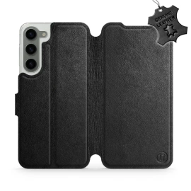 Phone Case Samsung Galaxy S23 Plus - Design Black Leather