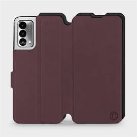 Hülle für Realme GT Master Edition - Farbe Burgund mit Schwarz