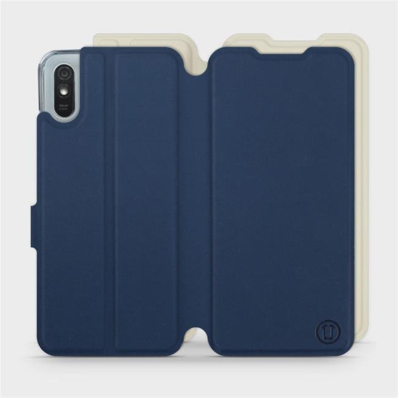 Etui Soft Touch do Xiaomi Redmi 9A - wzór Głęboki granat z platyną