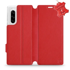 Phone Case Sony Xperia 5 - Design Red Leather