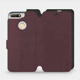 Phone Case Huawei Honor 7A - Design Burgundy with Black
