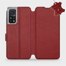 Phone Case Xiaomi Mi 10T - Design Dark Red Leather