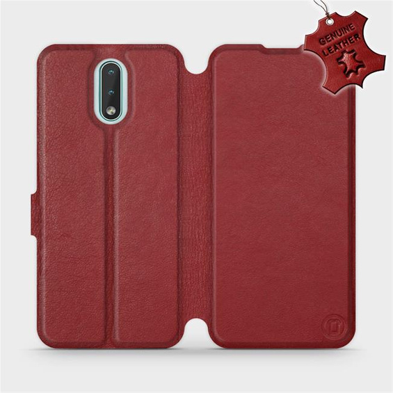 Phone Case Nokia 2.3 - Design Dark Red Leather