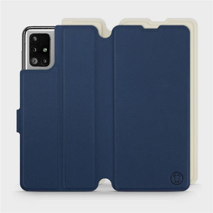 Phone Case Samsung Galaxy M51 - Design Navy with Platinum