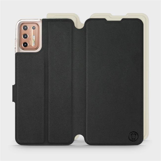 Hülle für Motorola Moto G9 Plus - Farbe Schwarz mit Platin