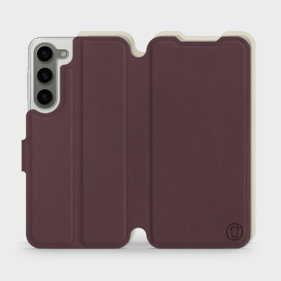 Phone Case Samsung Galaxy S23 Plus - Design Burgundy with Platinum