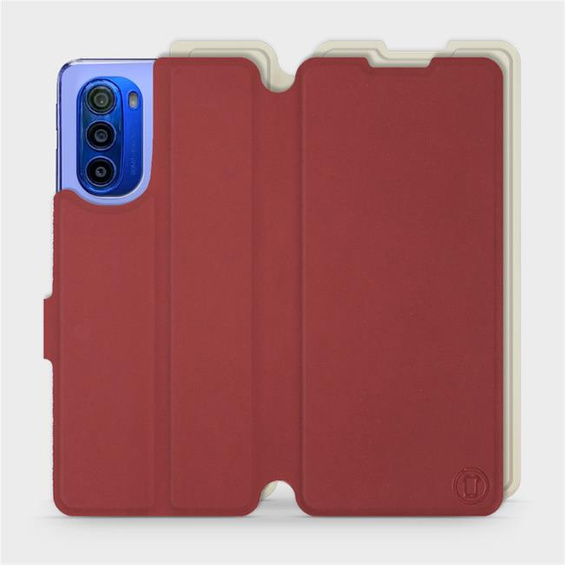 Phone Case Motorola Moto G51 5G - Design Dark Red with Platinum