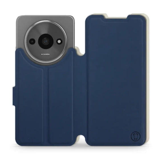 Etui Soft Touch do Xiaomi Redmi A3 - wzór Głęboki granat z platyną