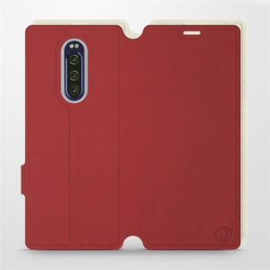 Phone Case Sony Xperia 1 - Design Dark Red with Platinum