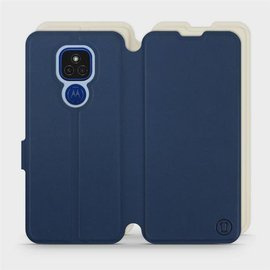 Phone Case Motorola Moto E7 Plus - Design Navy with Platinum