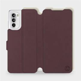 Phone Case Motorola Moto G52 - Design Burgundy with Platinum