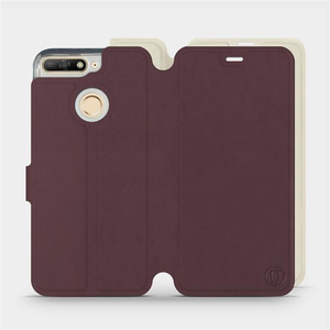 Phone Case Huawei Honor 7A - Design Burgundy with Platinum
