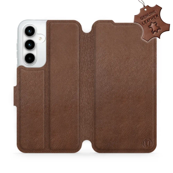Phone Case Samsung Galaxy A35 5G - Design Brown Leather