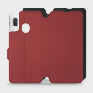 Phone Case Samsung Galaxy A20e - Design Dark Red with Black